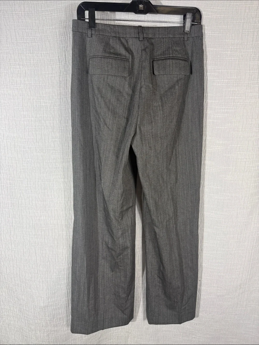 J. Crew Essential Wide-Leg Pant in Italian Studio Wool Blend Grey Nova Fides 4